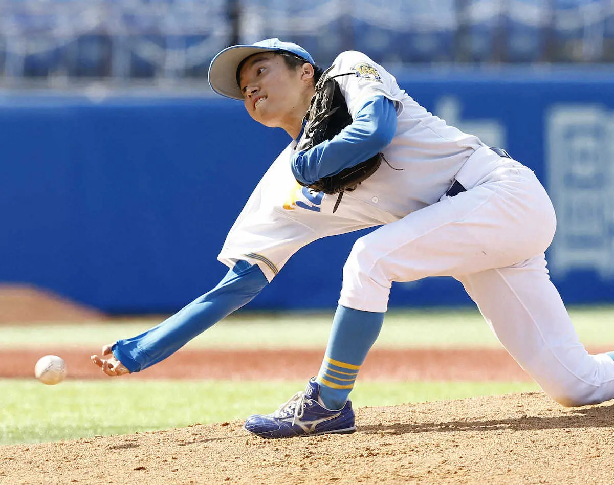 【画像・写真】東大のサブマリンエース渡辺向輝　2発に泣く　7回3失点と試合を作るも、打線の援護なく