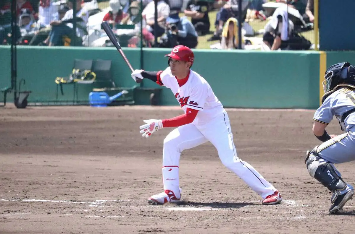 【画像・写真】広島・秋山　復帰戦で2打数2安打と快音　守備でも軽快な動き