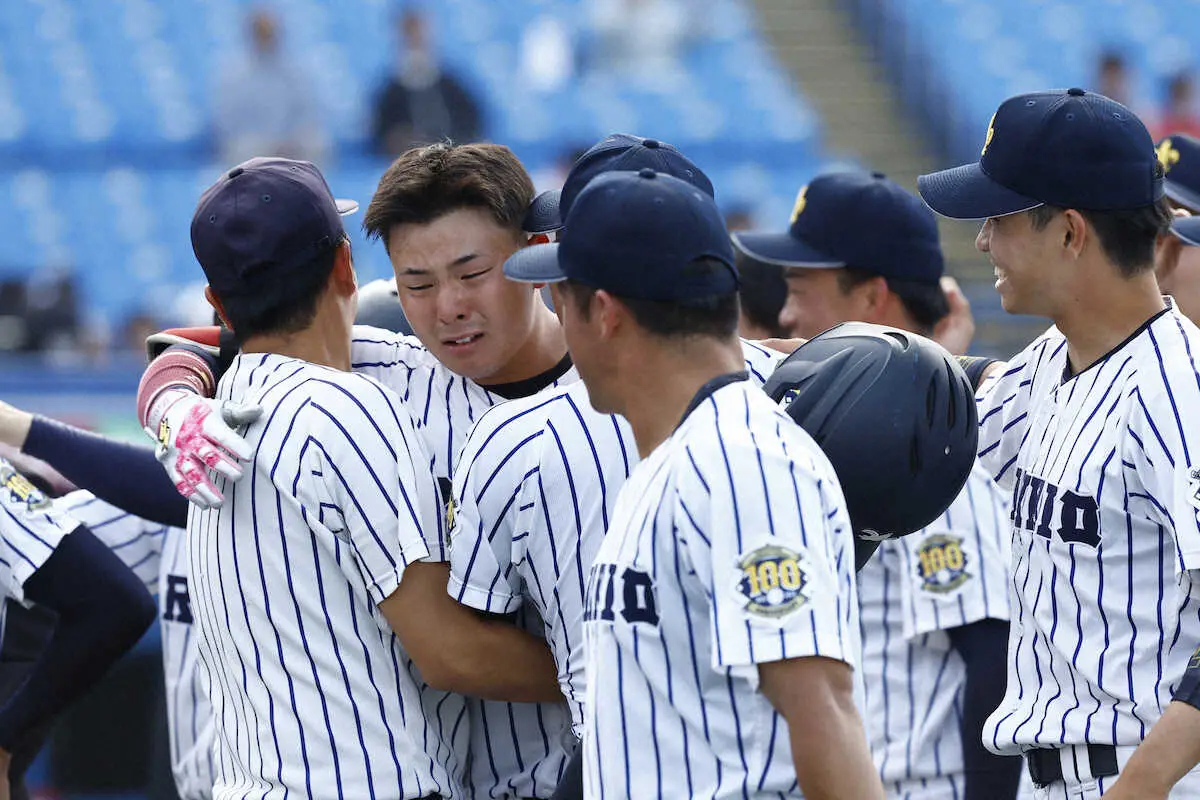 【画像・写真】立大・丸山　延長12回逆転サヨナラ2ラン！100周年東京六大学史上初の快挙