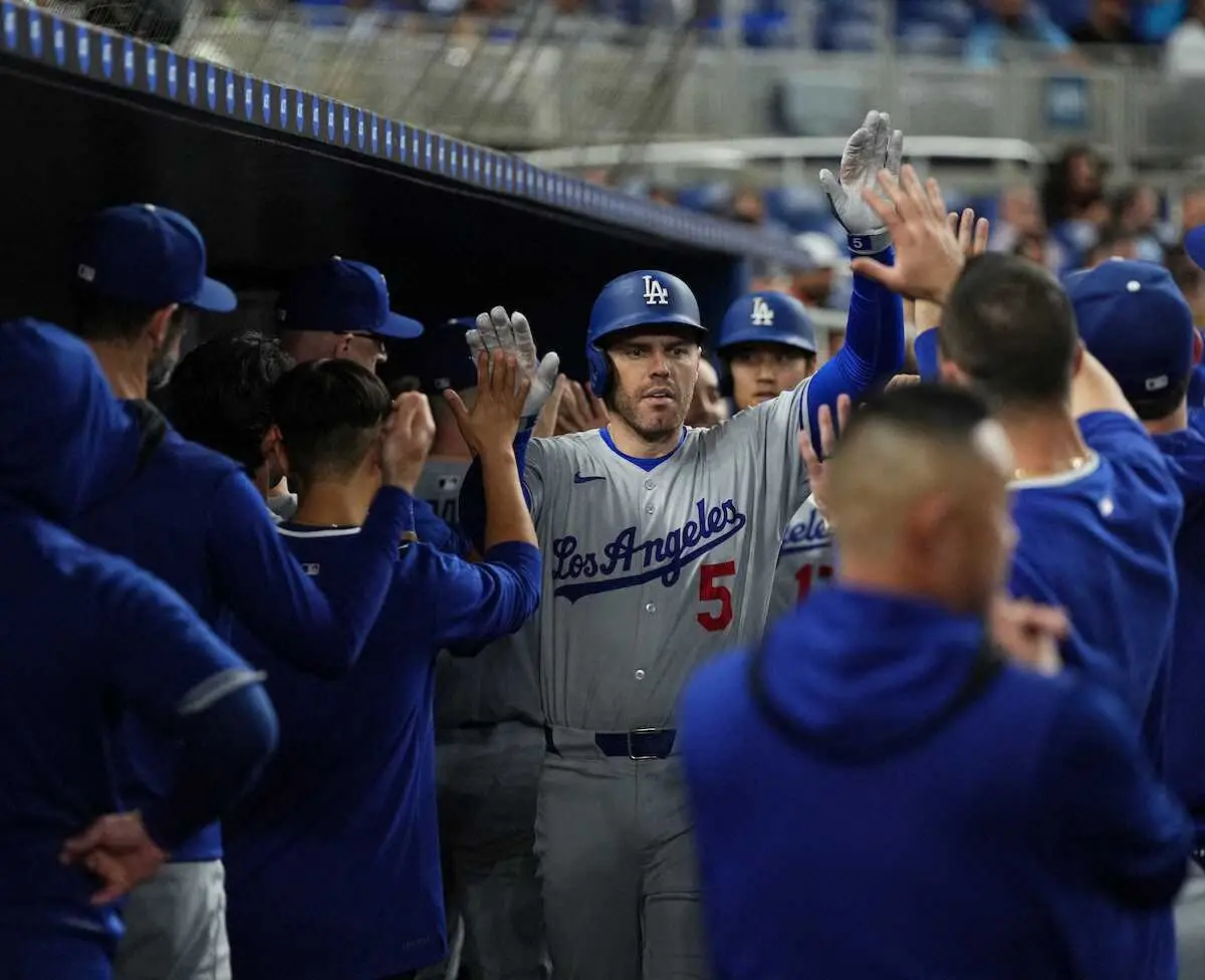 【画像・写真】フリーマン「全体的にうまくいってる」メジャー通算350発となる7号で10試合連続安打「長く続けたい」