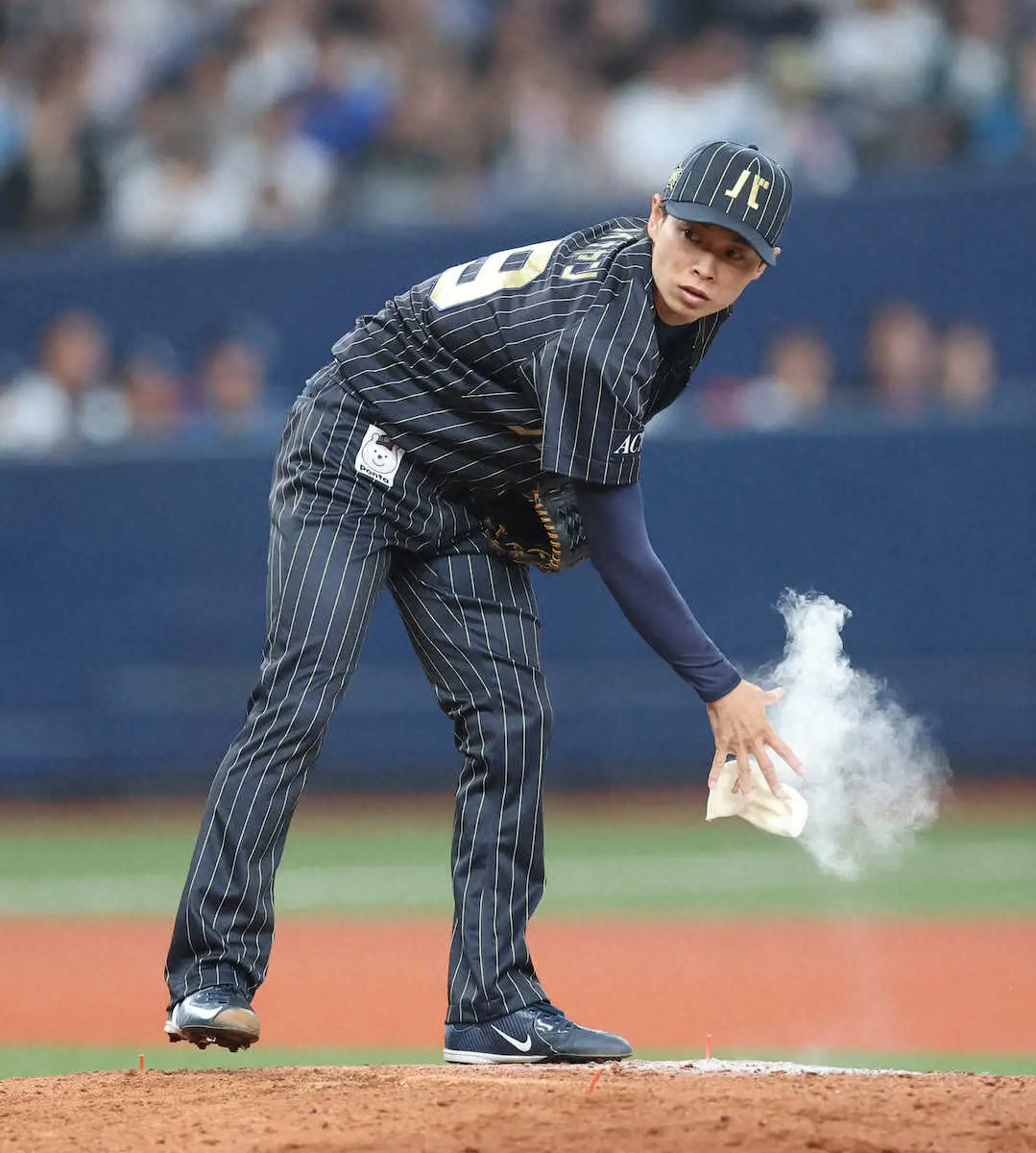 【画像・写真】オリックス・山岡　「歓声凄くうれしかった」　オンカジ自粛経て今季初登板　3者凡退に抑え苦闘救援陣に光