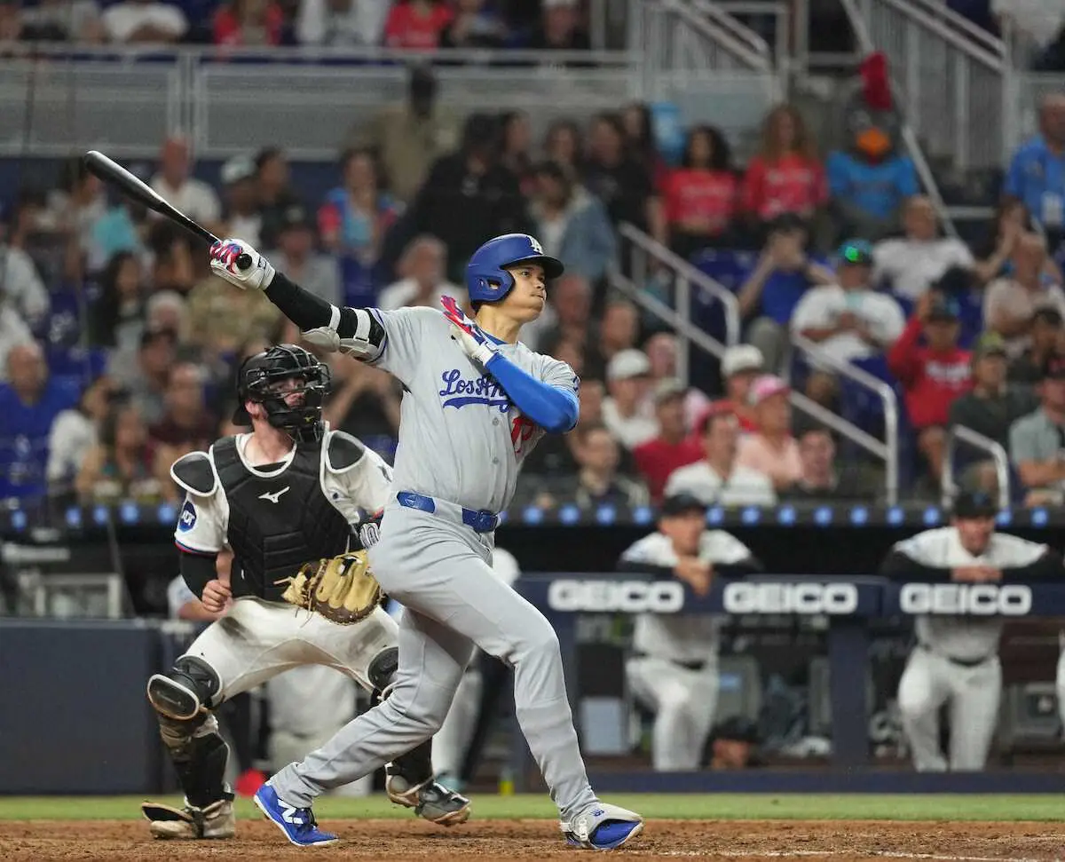 【画像・写真】大谷翔平　第4打席は同点の適時二塁打　6回に同点10号ソロ放ちメジャーで今季初めて「10―10」到達