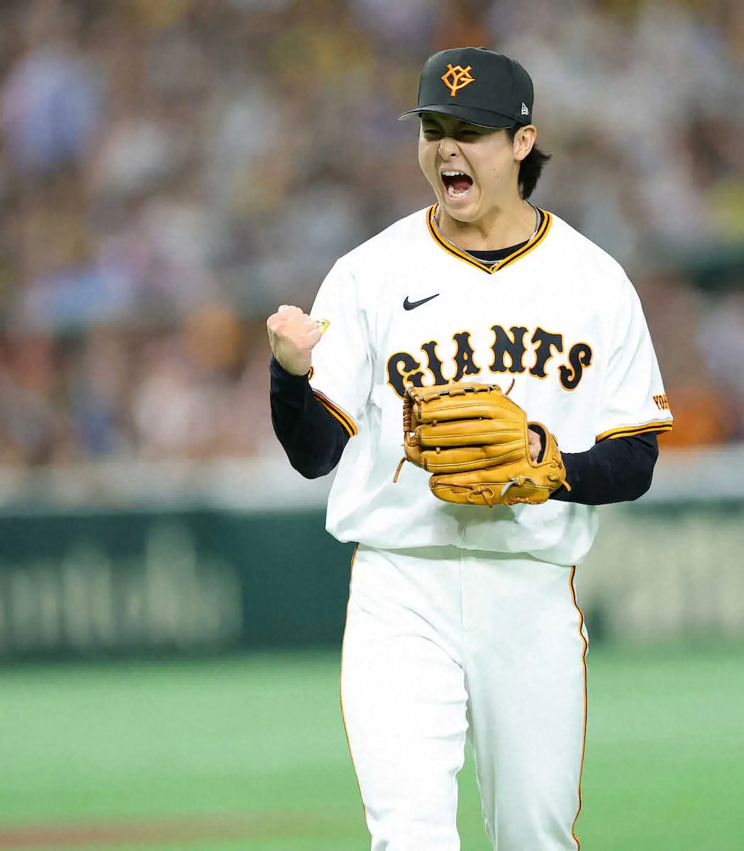 【画像・写真】巨人・田中瑛斗　ピンチで森下を雄叫び遊併打斬り「僕のシュートはそう簡単に打てないだろうと思い込んで」