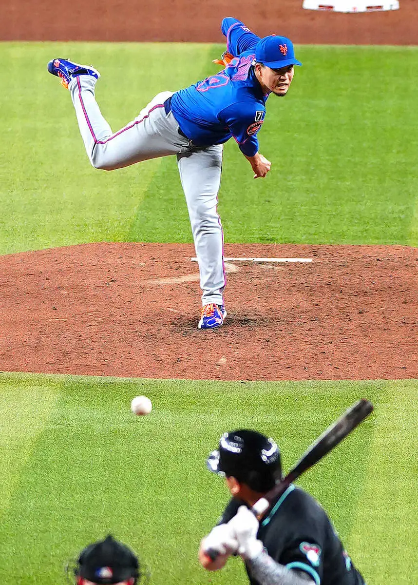 【画像・写真】6回無失点で4勝目のメッツ・千賀滉大　ベースカバー忘れのミスを一塁手に謝罪「マウンド上で考えすぎた」