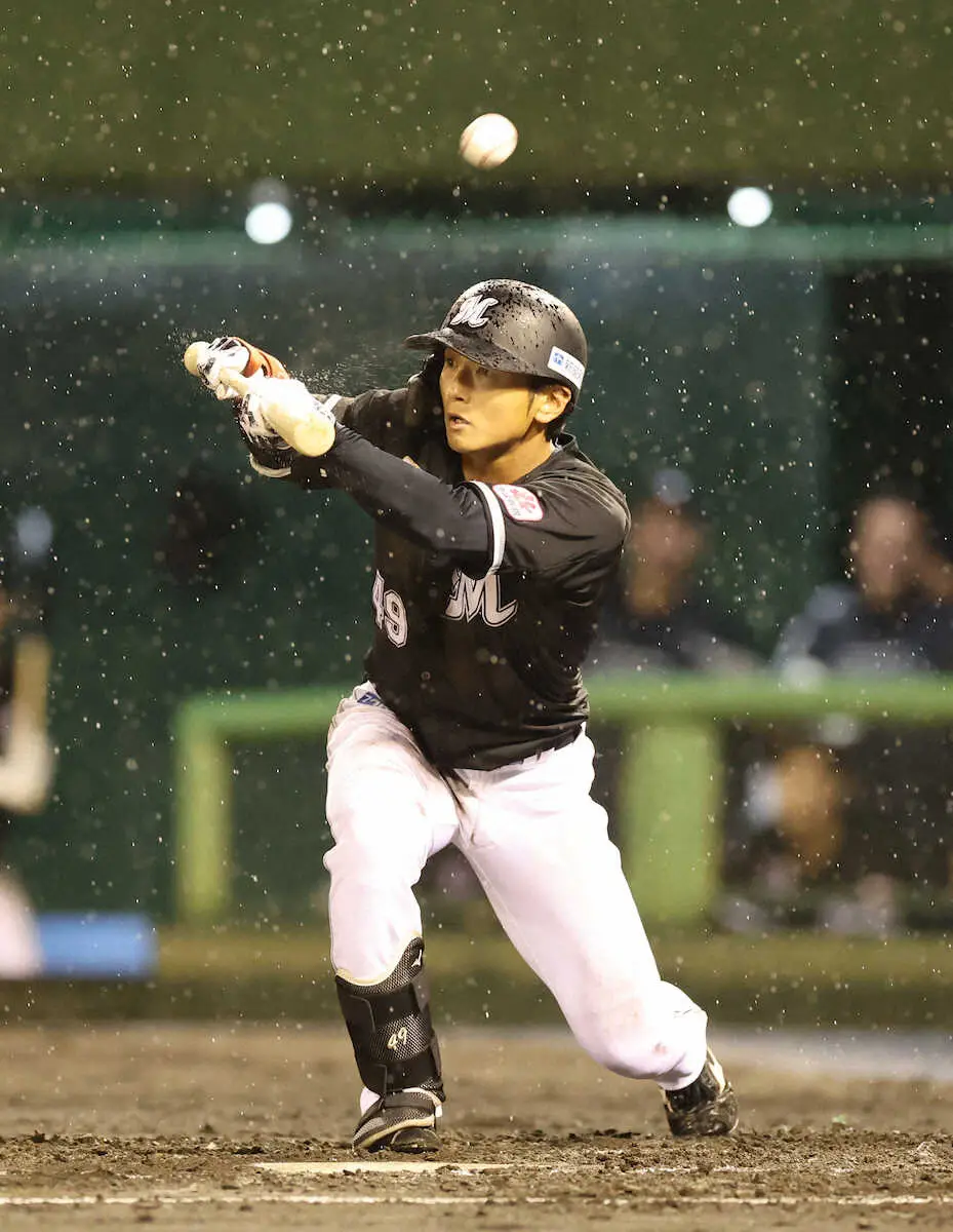 【画像・写真】ロッテ　ドラフト6位・立松由宇はほろ苦初スタメン　2失策に3三振「後手後手に回ってしまった」