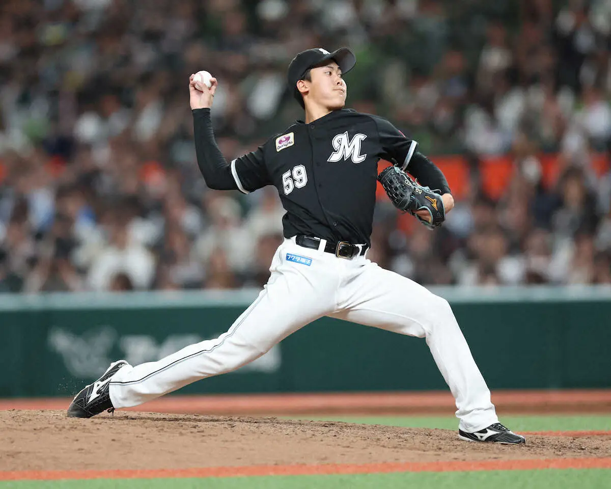 【画像・写真】ロッテ　2年目右腕の早坂響が1軍初登板　1回3安打1失点　幕張総合から23年ドラフト4位で入団