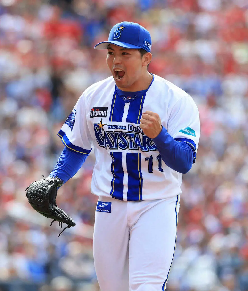 【画像・写真】DeNA・東4勝目　チーム最速で50勝到達！母からの激励LINEと四つ葉のクローバー写真に応えた