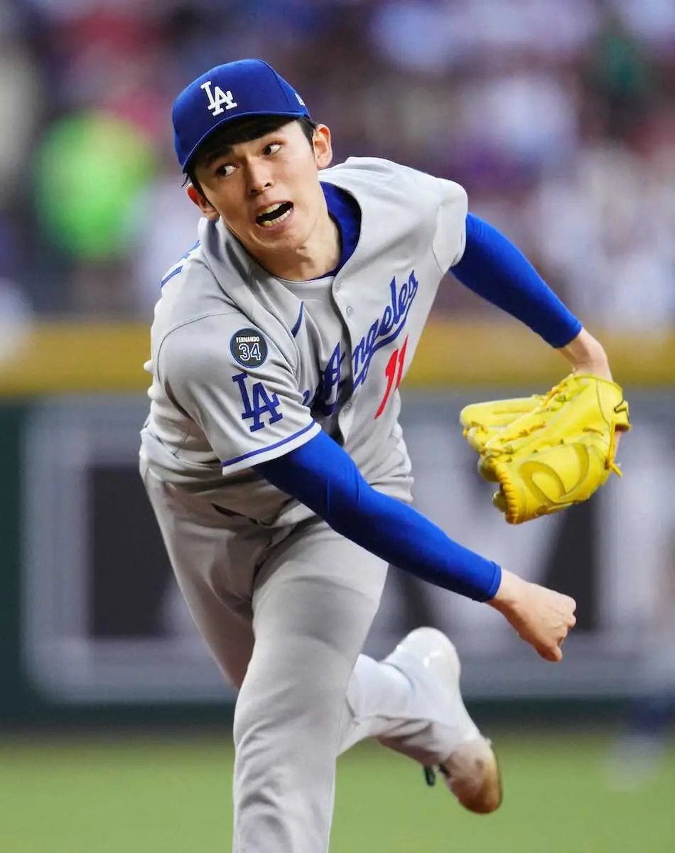 【画像・写真】佐々木朗希が右腕の痛み訴える　ド軍指揮官が明かす　球団が「右肩の痛み」でIL入り発表