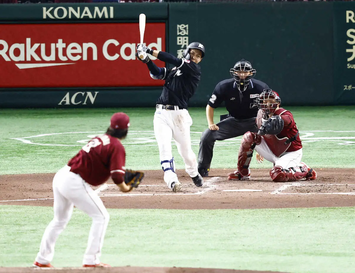 【画像・写真】ロッテ・藤原恭大　初回に先制適時打　チーム48イニングぶりのタイムリーに「なんとかヒットで還そうと」