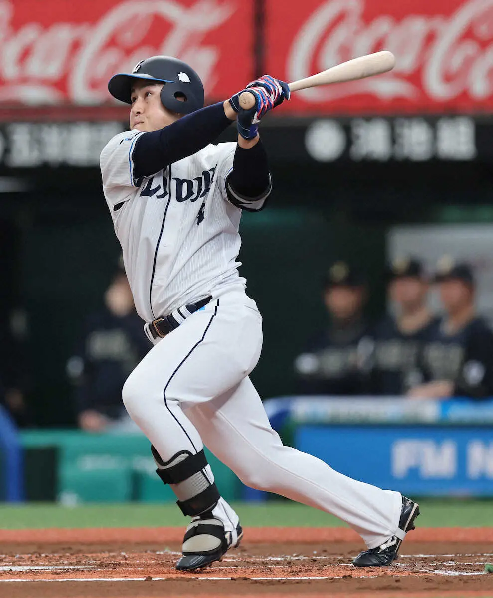 【画像・写真】西武ドラ2位渡部聖　本拠地初本塁打となる2号ソロ「積極的に打ちにいくことができた」
