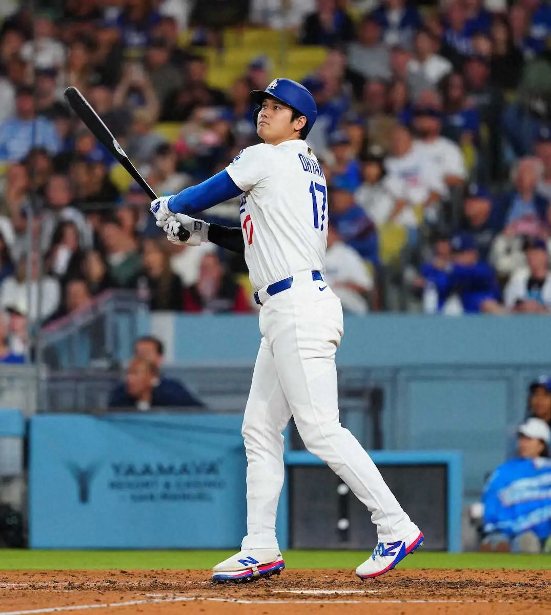 【画像・写真】大谷翔平3試合ぶり17号でMLBトップ！ベッツと連弾にファン興奮　逆方向の一発も左翼手は微動だにせず