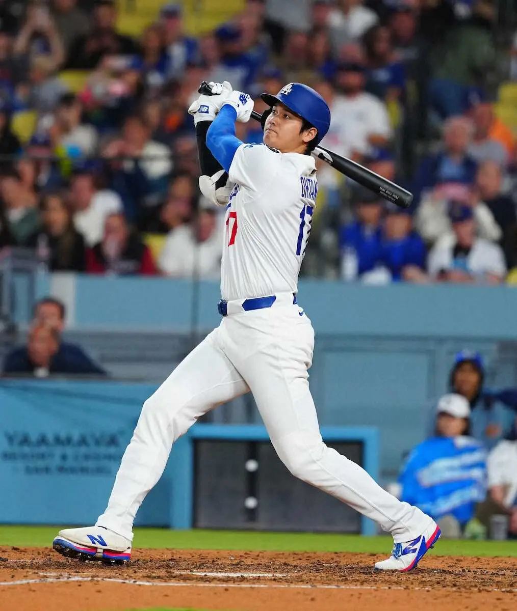 【画像・写真】大谷翔平　第4打席はニゴロ　元ヤクルト・マクガフ直球に凡退　第3打席でMLB最多17号