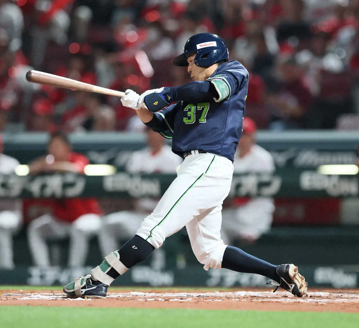 【画像・写真】ヤクルト　西武から金銭トレード加入の山野辺が移籍後初出場、代打で三振も「練習からしっかり取り組む」