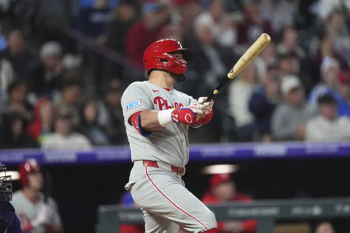 【画像・写真】キング争い白熱！フィリーズ・シュワバーが2戦連発17号　大谷翔平と並びメジャートップタイ