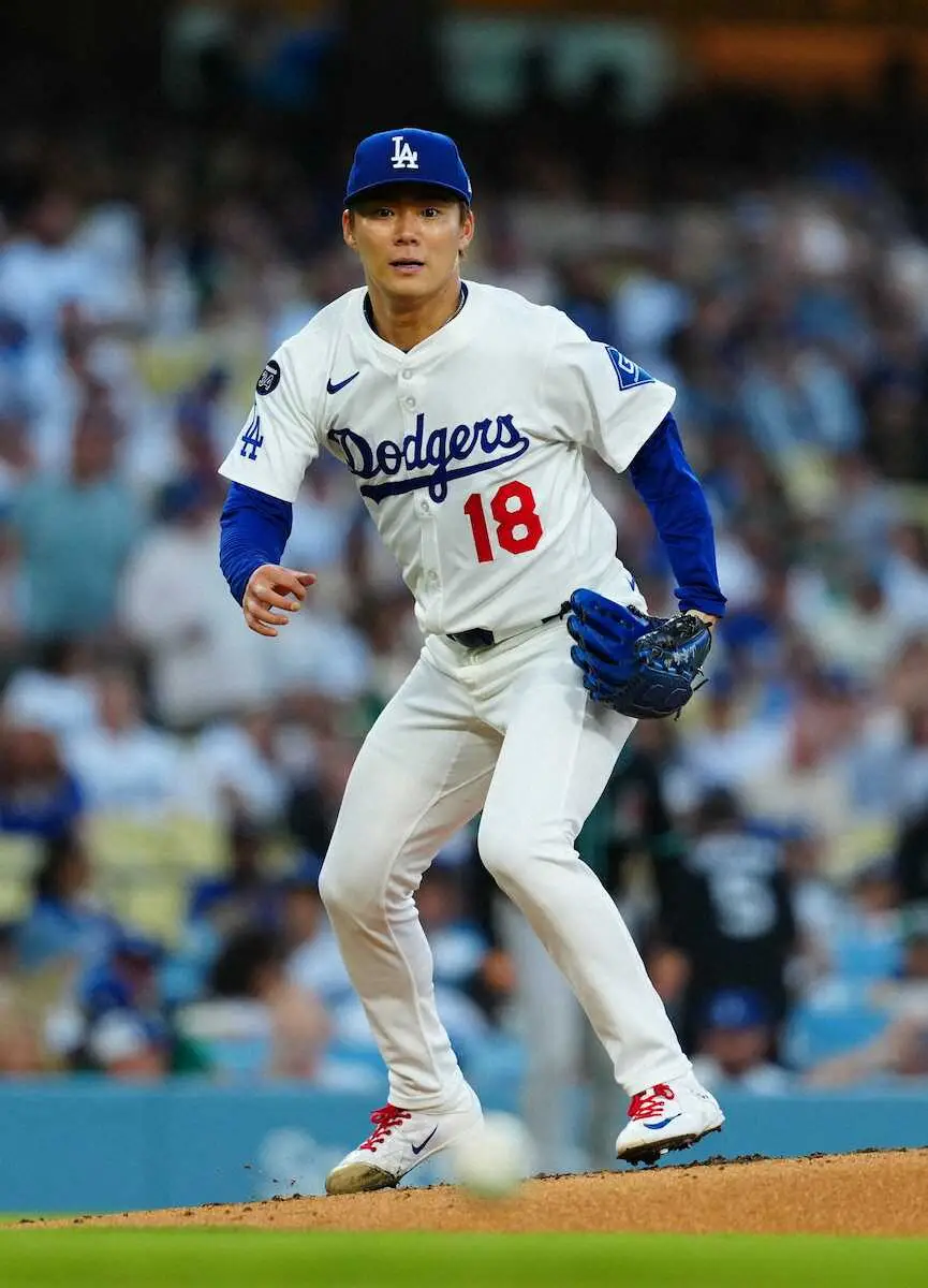 【画像・写真】圧巻投球！山本由伸が5回まで無安打ピッチング　Dバックス打線相手に許した走者は四球1人だけ