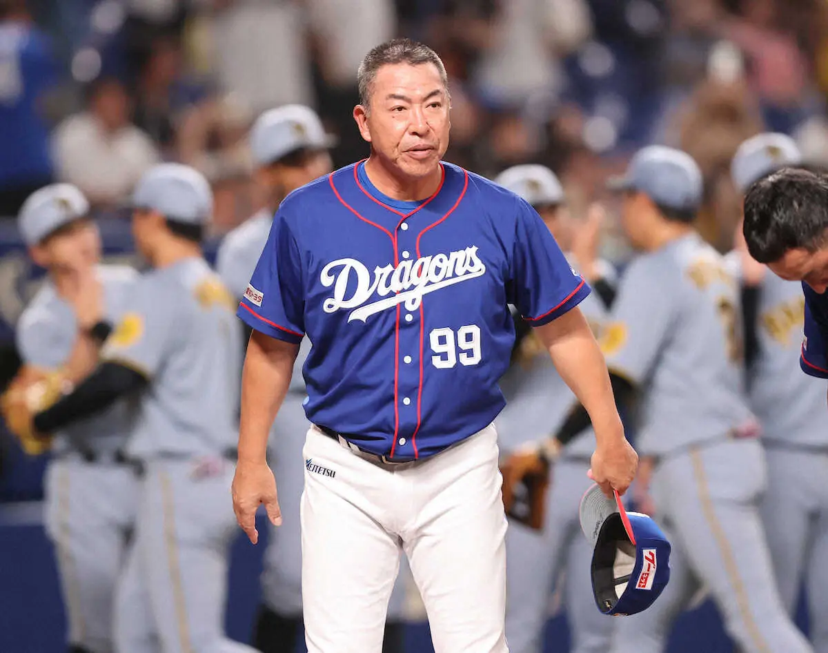【画像・写真】中日・井上監督「俺の采配ミス」計6イニングで得点圏に走者も零敗…今季ワースト借金5