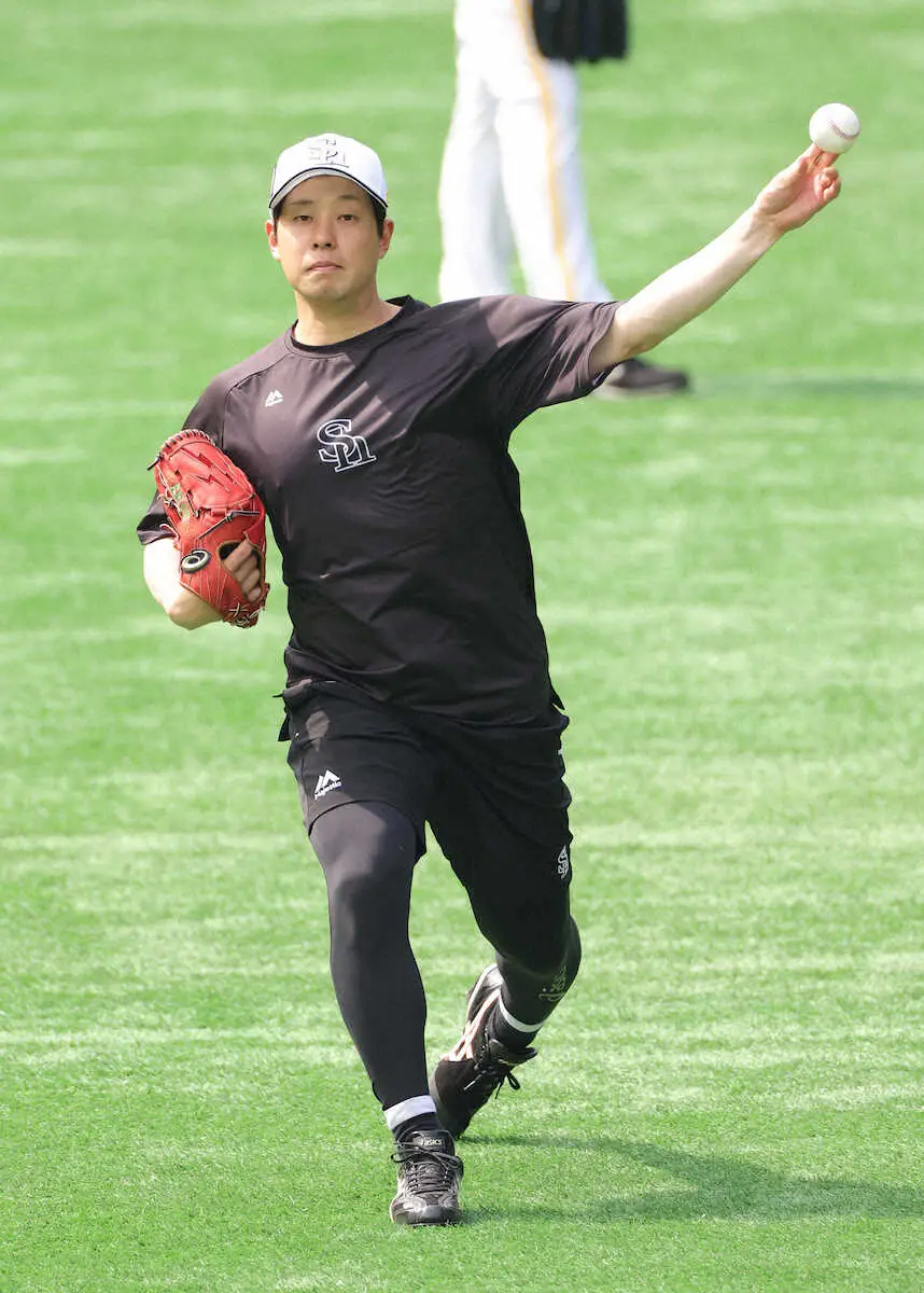 【画像・写真】ソフトバンク・大江が24日オリックス戦で1軍へ初合流