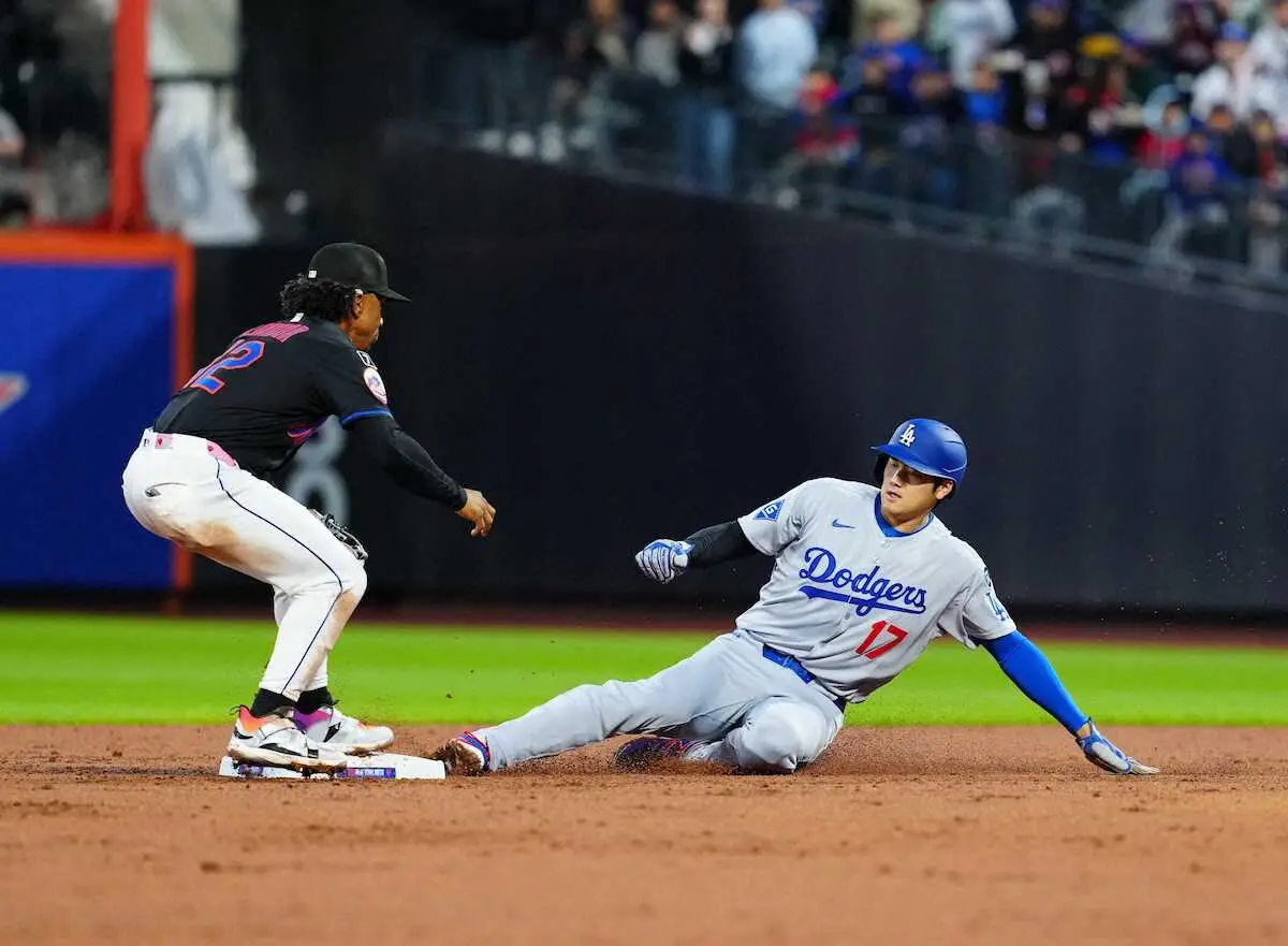 【画像・写真】大谷翔平　第2打席は四球　タッチアップ巡りメッツ側抗議も判定覆らず　ソトと注目の巨額契約スター対決