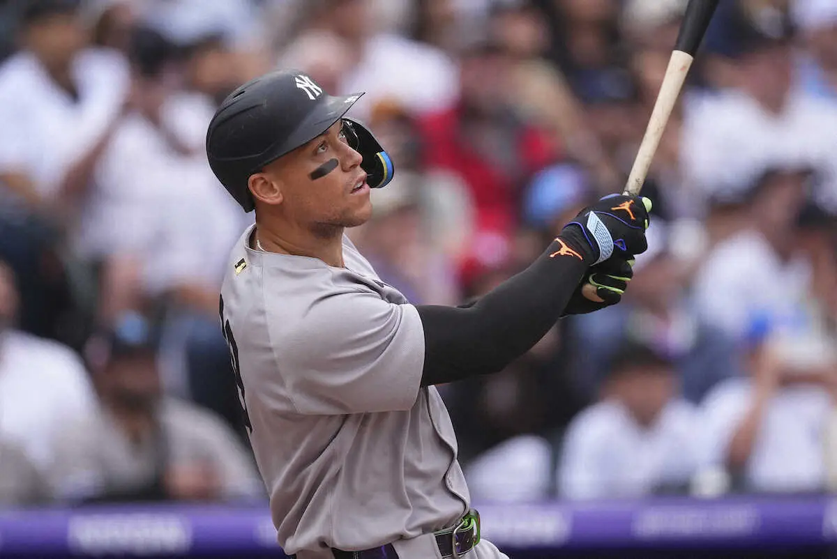 【画像・写真】ヤンキース・ジャッジ　2戦連発18号！大谷翔平、シュワバーらを抜き両リーグ単独トップに立つ