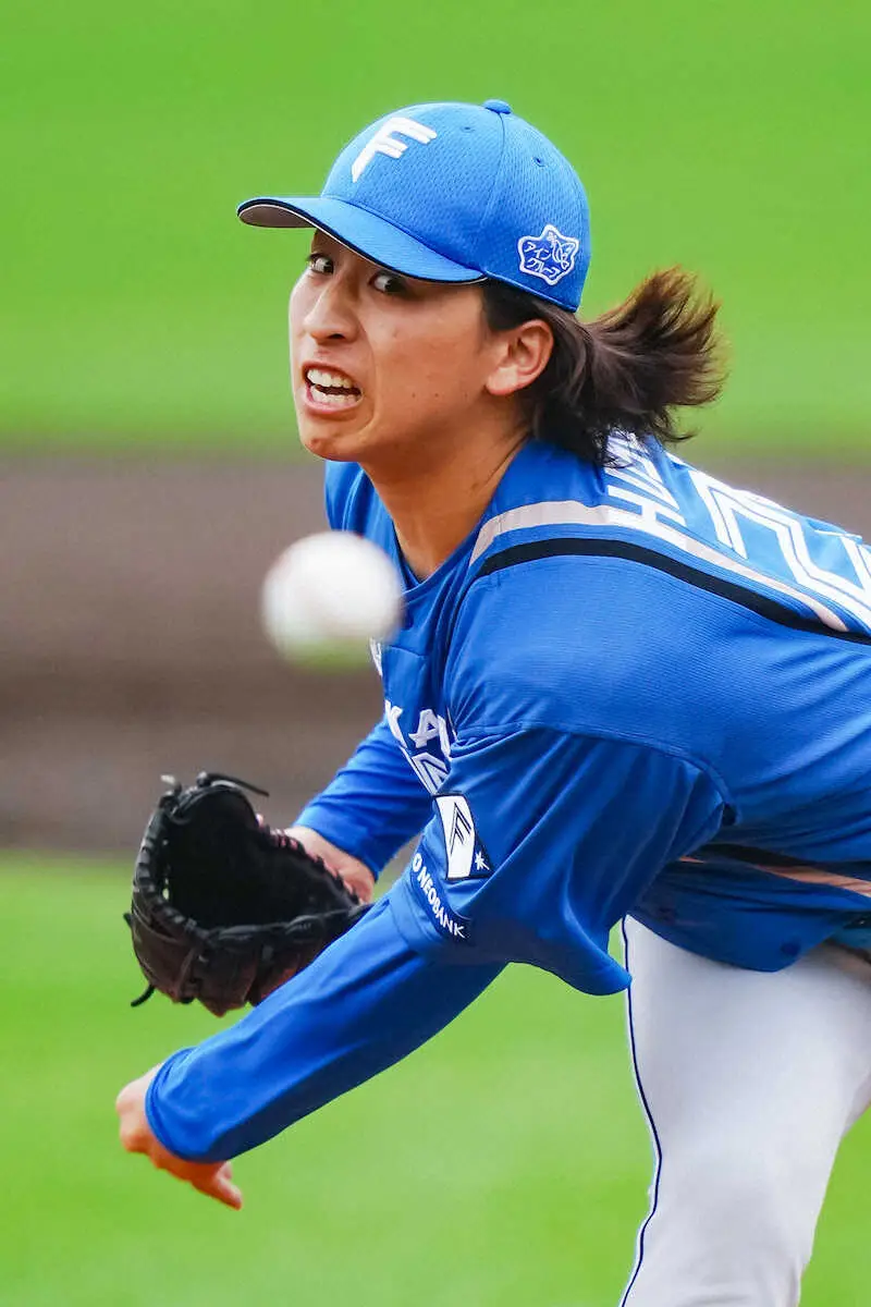 【画像・写真】日本ハム細野晴希「犠飛を簡単に打たれてしまったことが反省」自己最長7回1失点力投もプロ初勝利お預け　