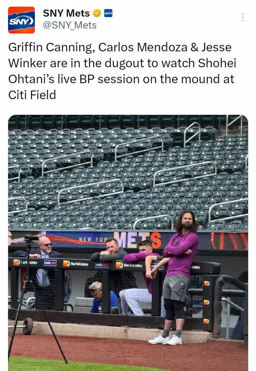 【画像・写真】メッツ監督がPSでの対戦に備えて大谷翔平ライブBPを異例の視察？「できれば実際の試合で彼を見たい」