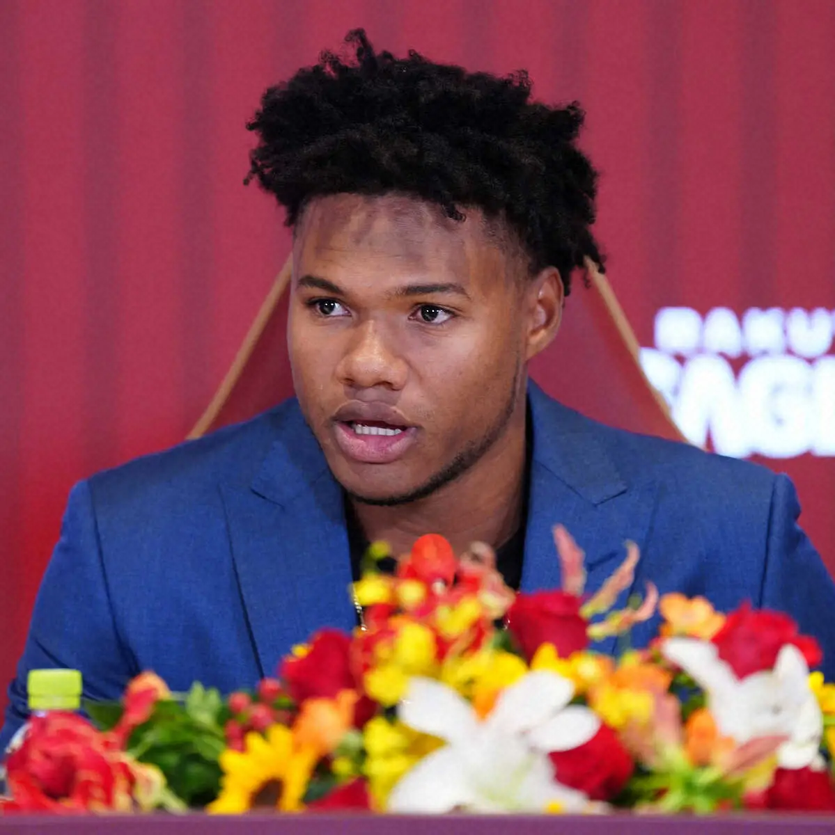 【画像・写真】楽天新外国人のオスカー・ゴンザレスが入団会見　「ランナーを返すのが自分の仕事」と意気込み