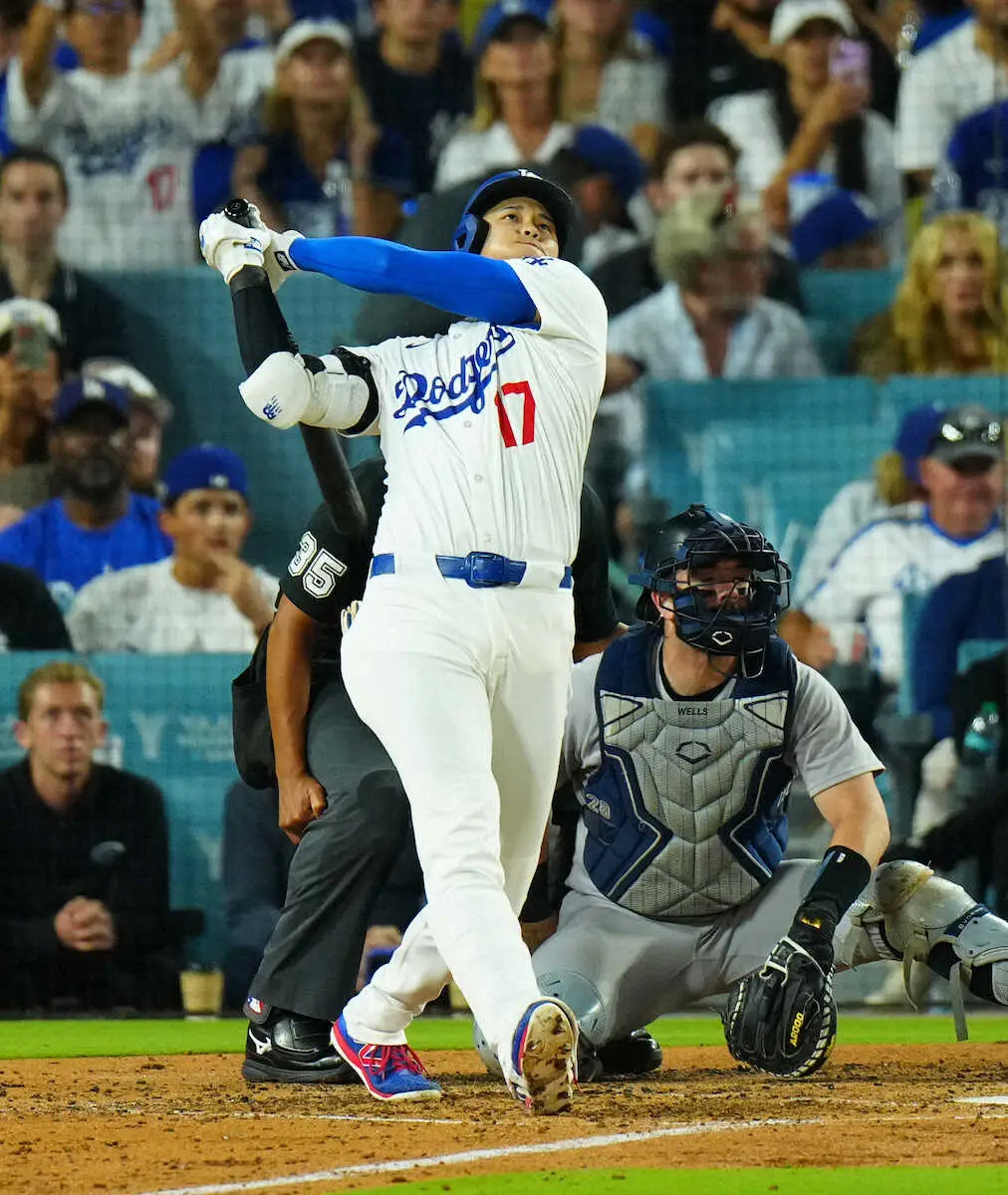 【画像・写真】ドジャース・大谷　ヤンキース・ジャッジに倍返し2発！自己＆球団月間最多タイ15本目