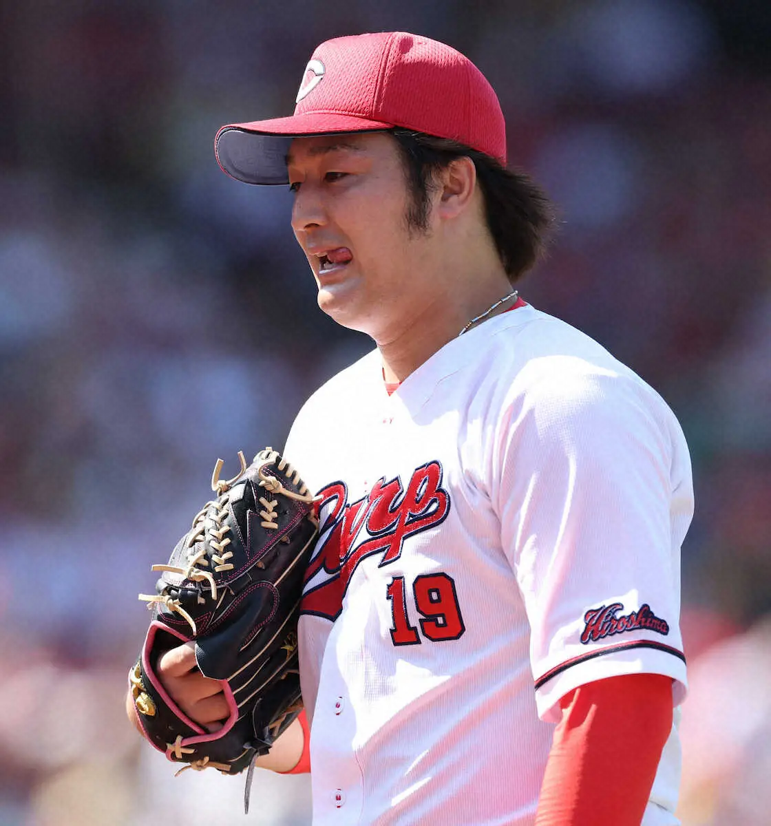 【画像・写真】広島・床田　不運4敗目「木浪のカットは真ん中へんに」　自身本拠38イニングぶりの失点を悔やむ