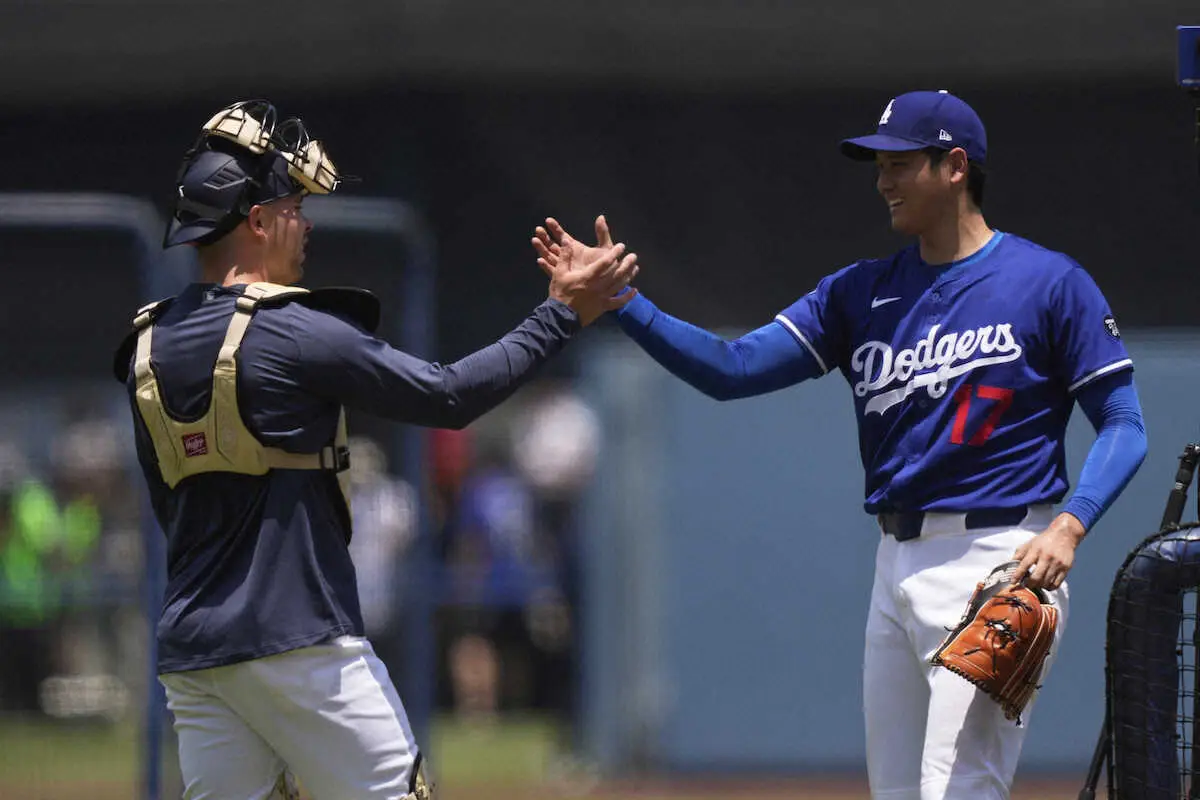 【画像・写真】ド軍ラッシング　大谷翔平の2度目ライブBP「スプリットが以前よりも良くなっているよう」最速156キロ