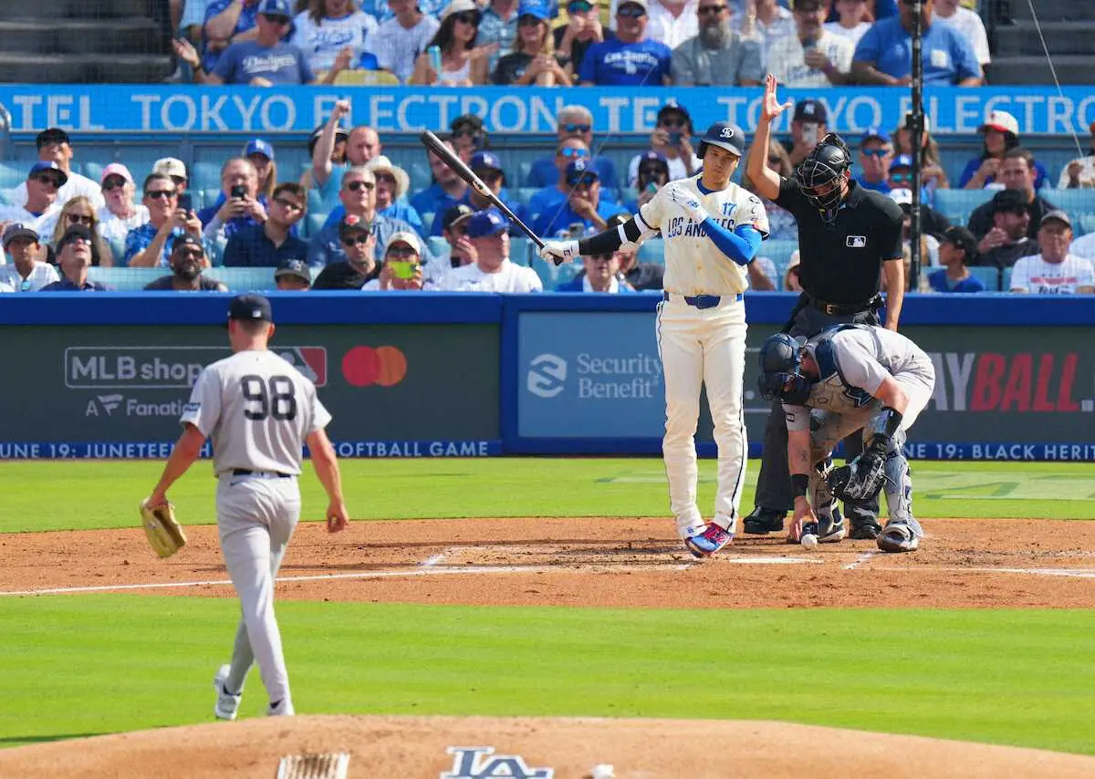 【画像・写真】ドジャース打線爆発も…大谷翔平は第3打席も三振　2打席続けて快音響かず　第1打席は右前打