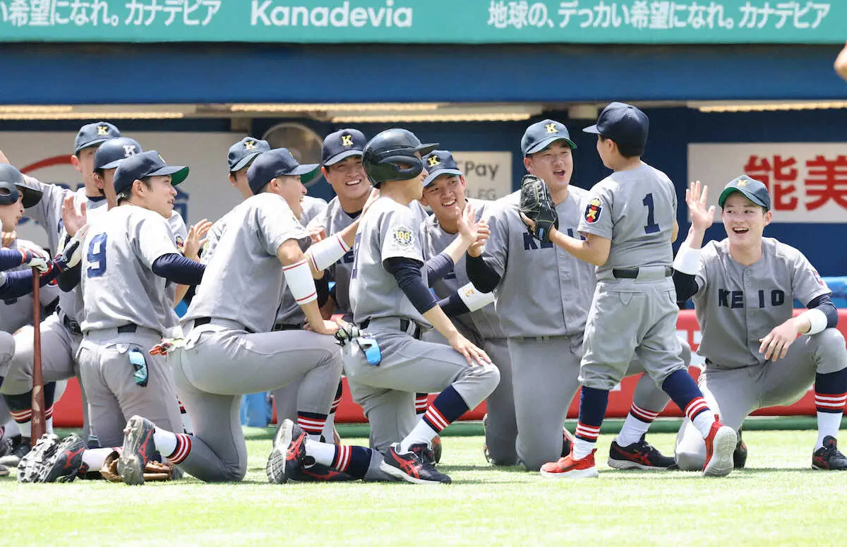 【画像・写真】六大学レジェンド始球式に10歳の慶大野球部員・大野晴人さんが登場「最高でした」