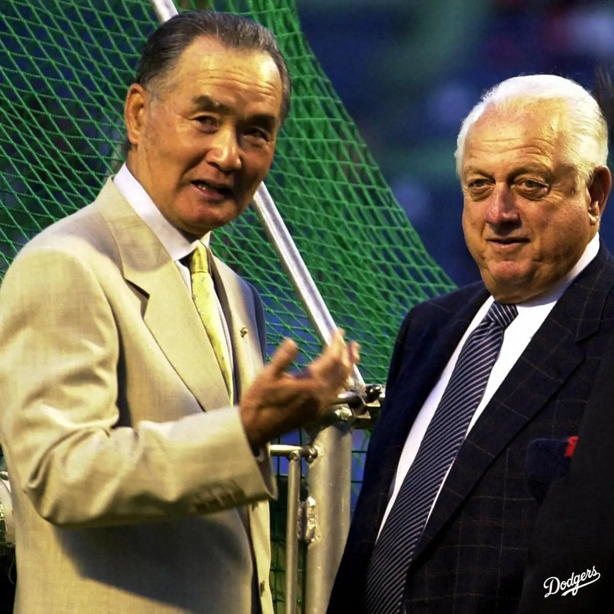 【画像・写真】長嶋茂雄さんとドジャースのラソーダ元監督(ドジャースの公式Xより)