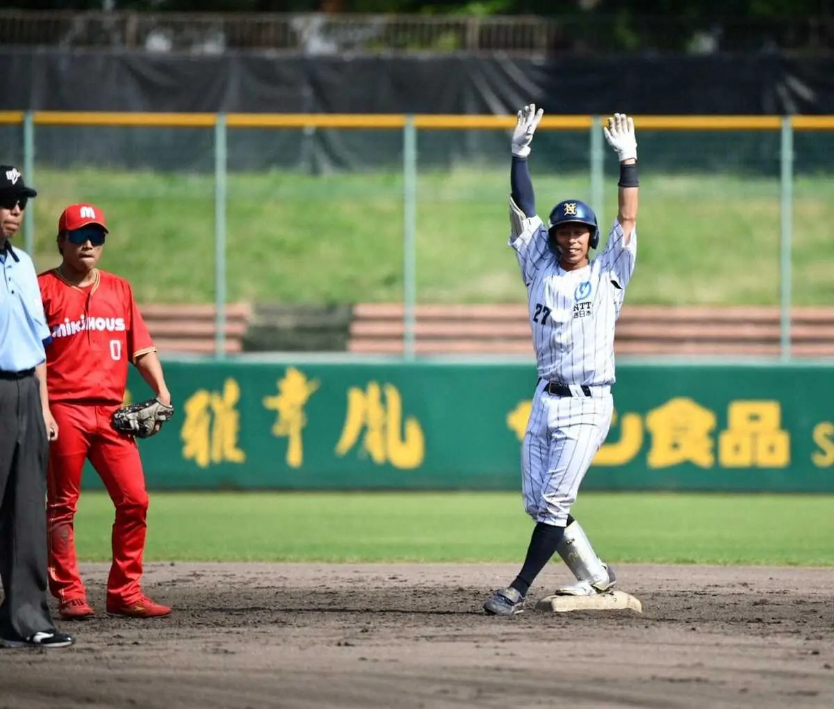【画像・写真】NTT西日本・辻本勇樹　同点打含む2打点　捕手としても好リード見せ、第1代表トーナメント準決勝進出