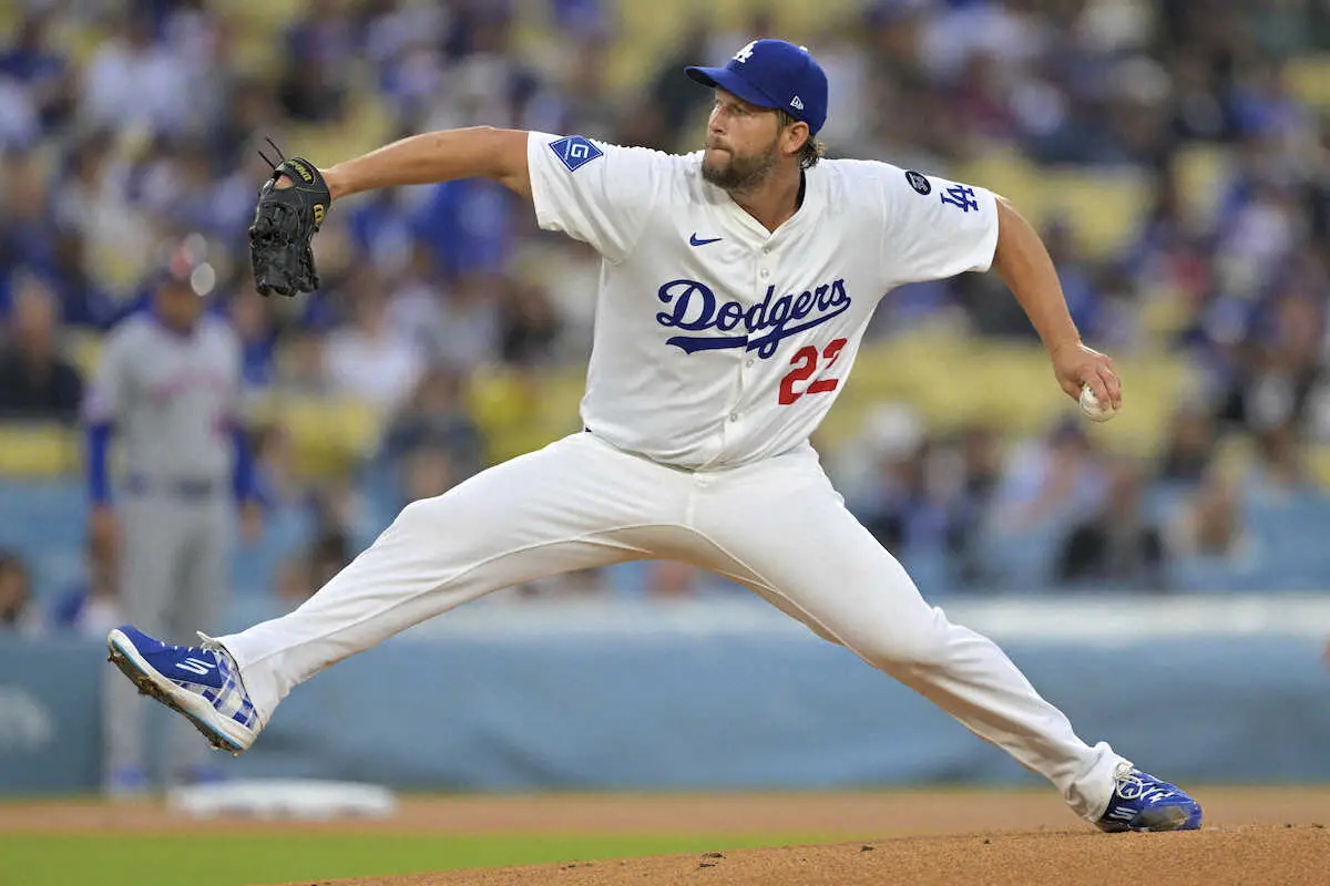 【画像・写真】カーショーは5回途中5失点で降板　289日ぶり白星ならず　5回にアロンソに同点二塁打浴びガックリ