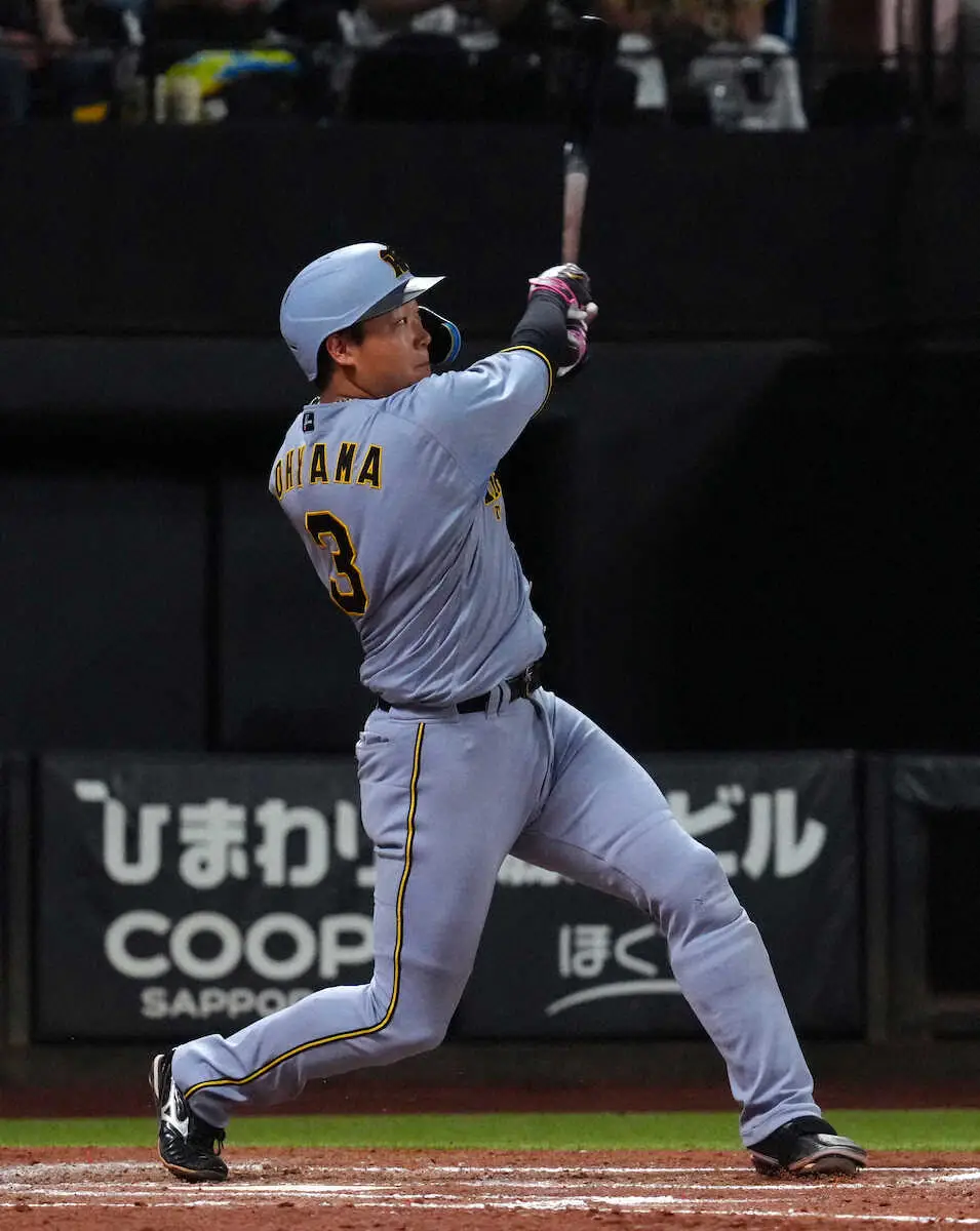 【画像・写真】交流戦＜日・神（2）＞4回、ソロを放つ大山（撮影・高橋　茂夫）