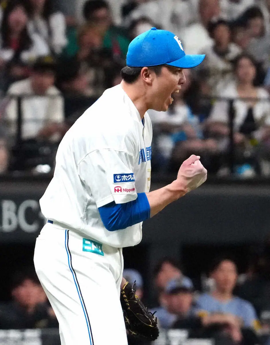 【画像・写真】日本ハム・田中正義　9回3人斬りで3年連続2桁セーブ　今季初お立ち台で「ホッとしています」