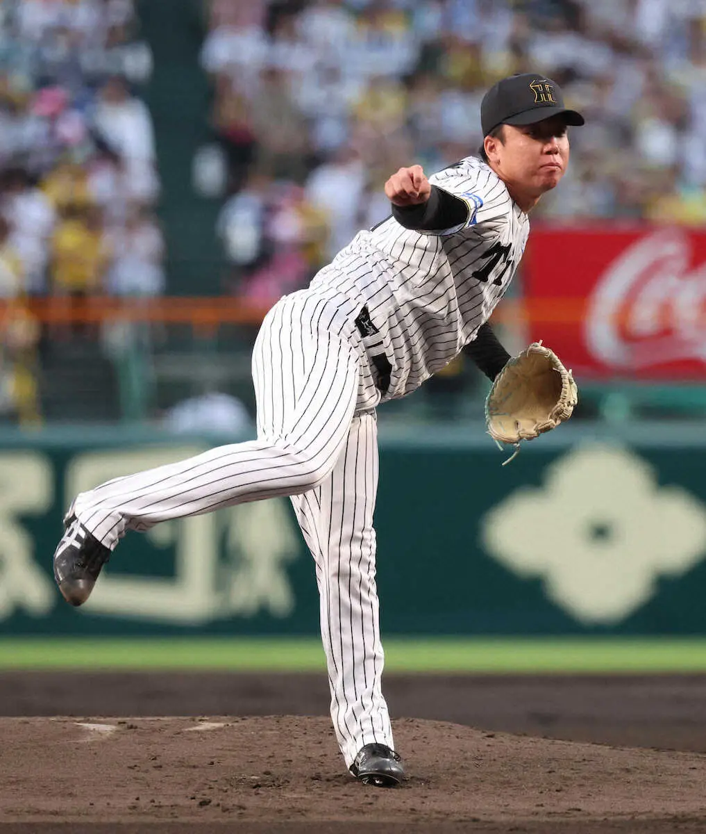 【画像・写真】阪神・村上　オリ東とノーヒット投球　兵庫県出身のハイレベル投手戦、1時間10分で5回終了