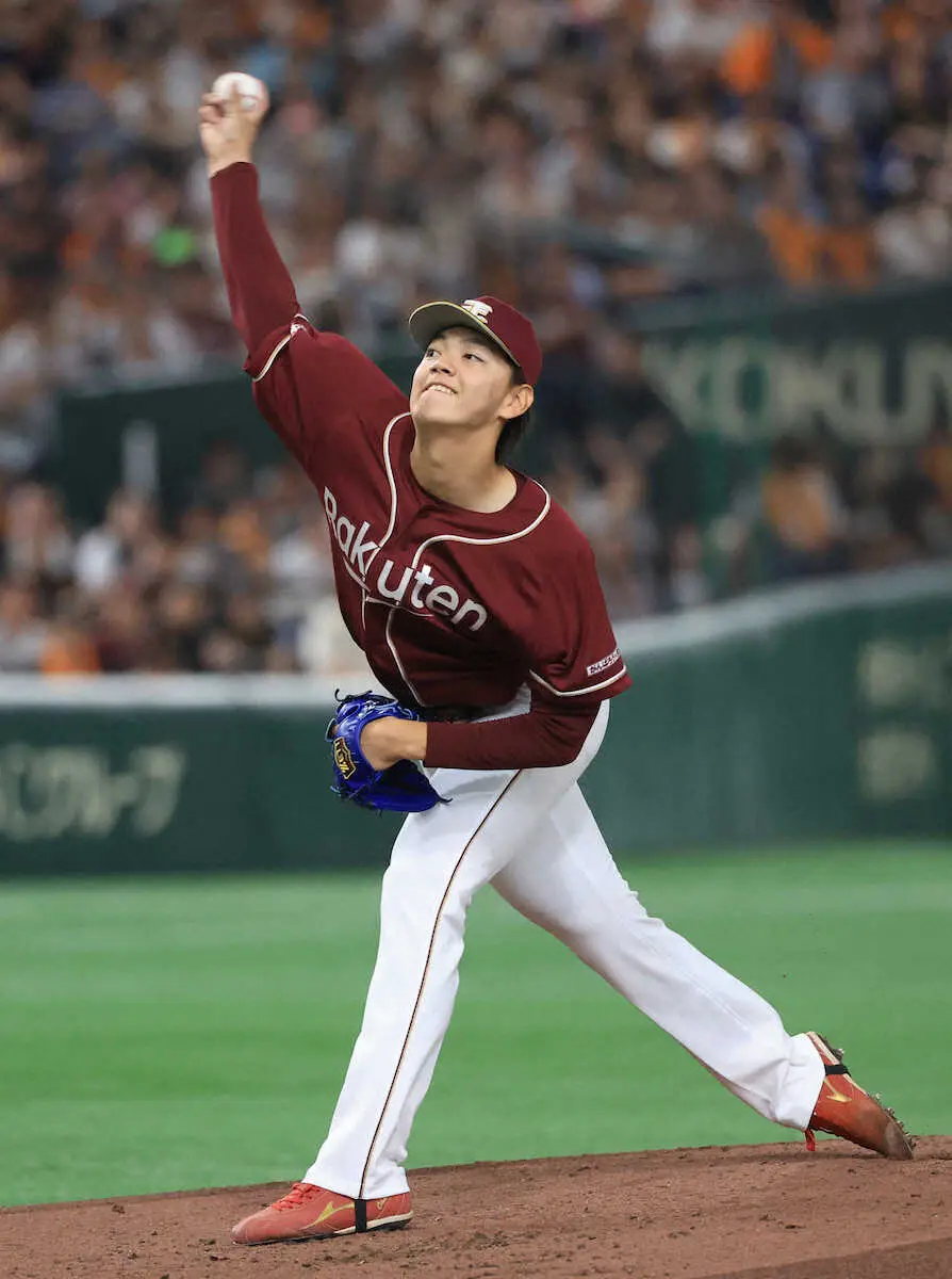 【画像・写真】楽天　プロ初登板の大内誠弥　4回1安打無失点と好投　小顔でイケメン「次は初勝利に向けて頑張りたい」