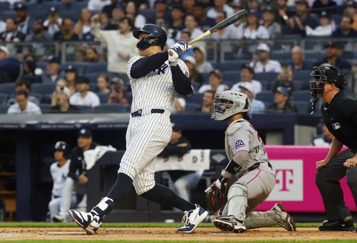 【画像・写真】ヤンキース・ジャッジ7試合ぶり22号！6月初アーチは逆方向へ飛距離133メートル特大弾　ファン熱狂