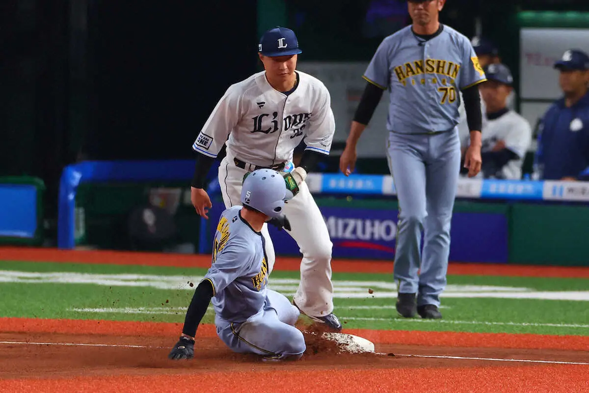 【画像・写真】阪神　いきなり近本が仕掛けた、初回に今季初三盗成功