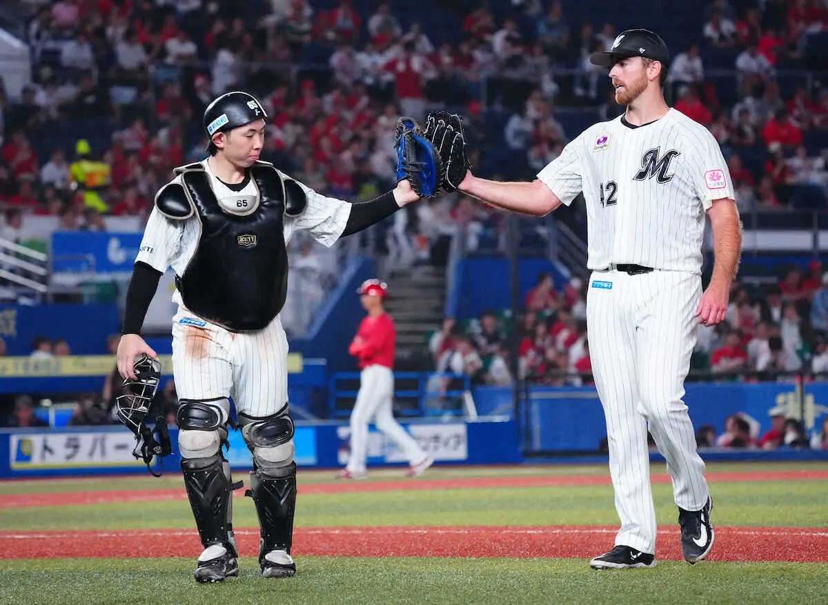 【画像・写真】ロッテ・サモンズ　ノーノーならず　快挙まであと6人も…上本に二塁打許す　1安打のみで降板