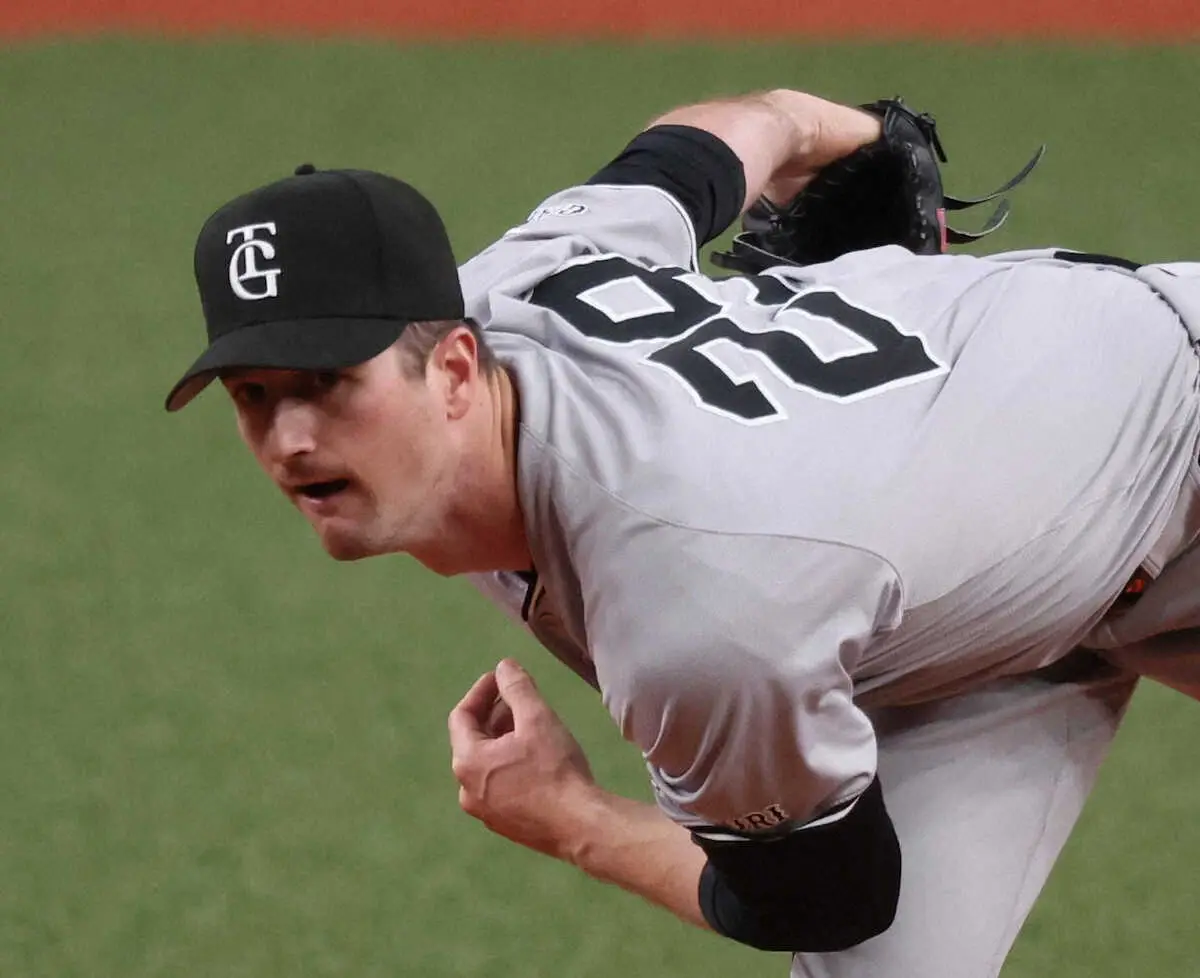 【画像・写真】巨人グリフィン　115球力投、8回途中1失点自責0も5勝目ならず　打線がオリックス宮城に三振の山