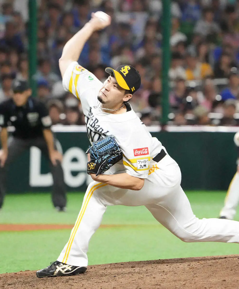 【画像・写真】ソフトバンク尾形　わずか2球で火消し！