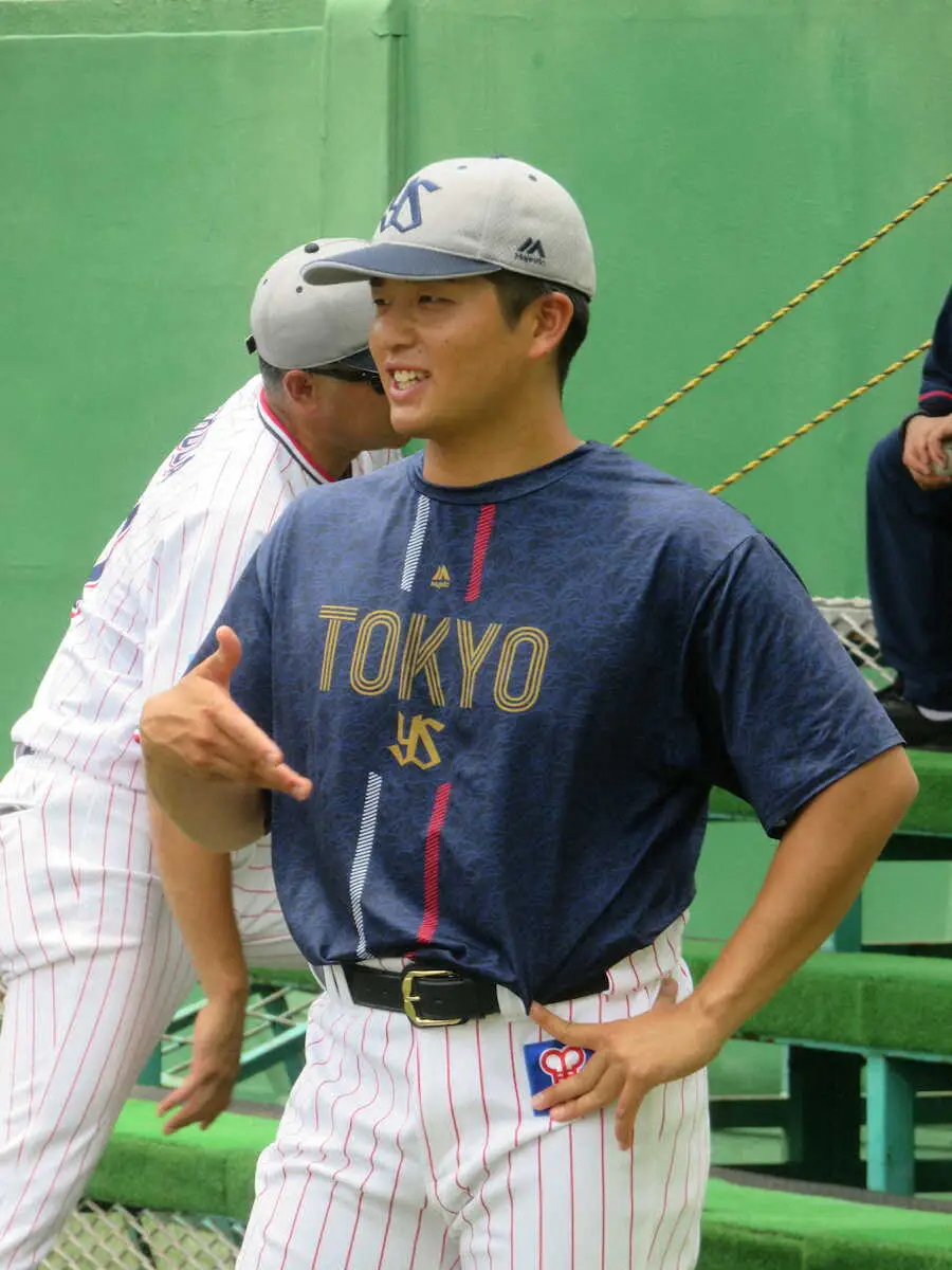 【画像・写真】ヤクルトのドラ1・中村優　22日オリックス戦でデビューへ　1軍先発陣の練習に参加「まずは1勝したい」