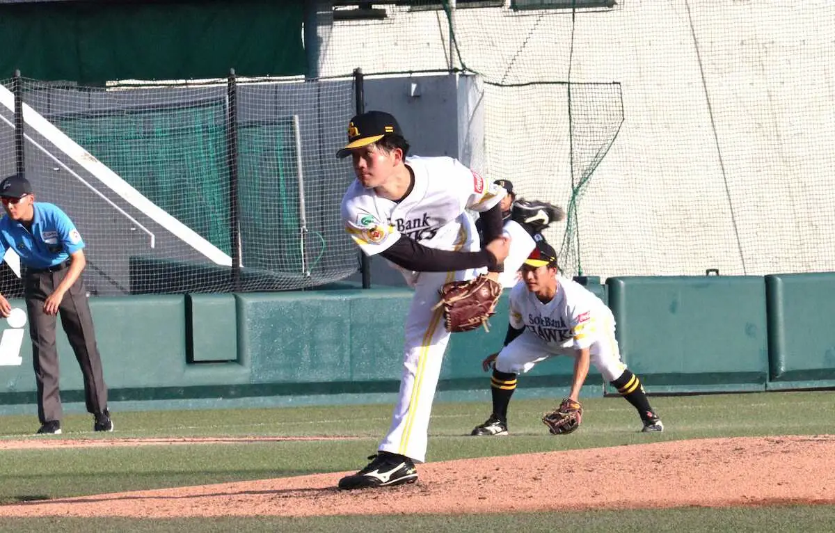 【画像・写真】ソフトバンク　ドラフト3位・安徳駿　2軍初登板で3回3失点「デビューは完璧にいきたかった」