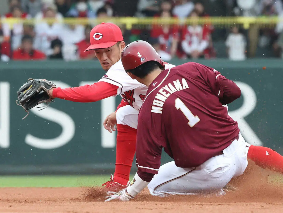【画像・写真】楽天・宗山　地元での最終戦で安打＆二盗に成功　守備では失策も…