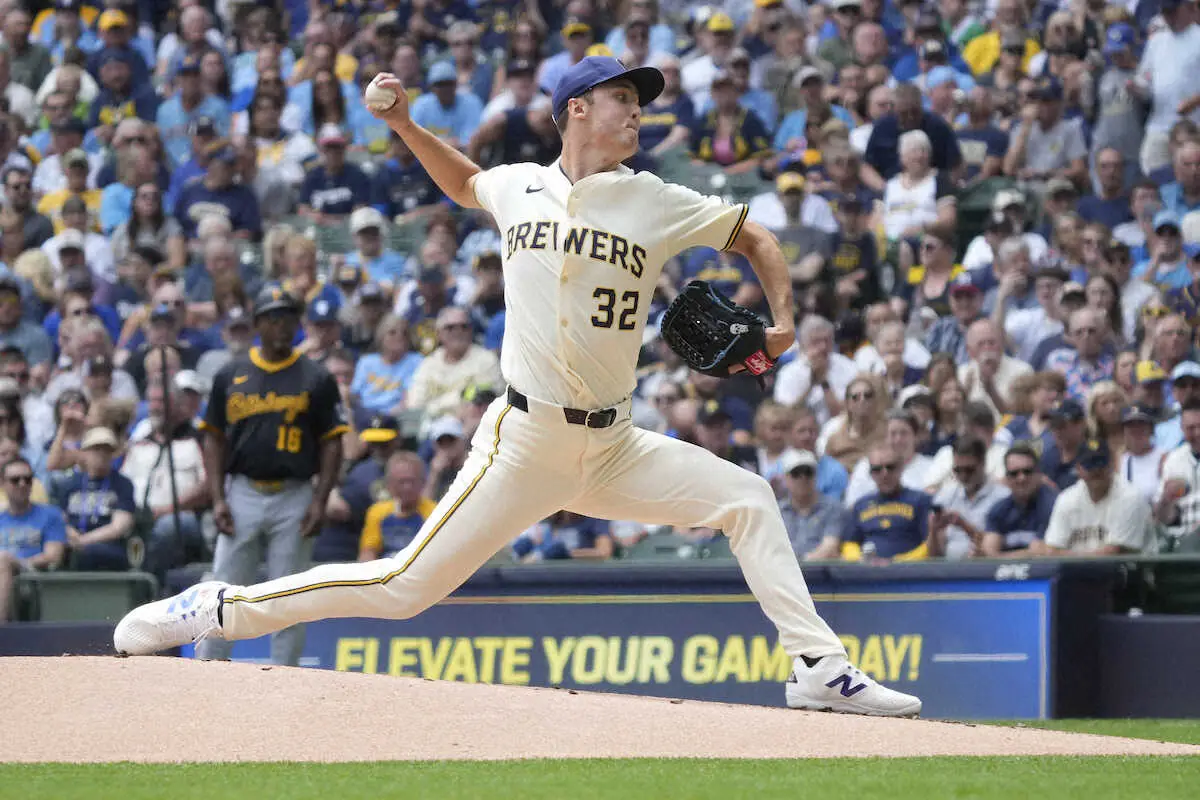 【画像・写真】「史上最速の投げ合い」ブルワーズ・ミジオロウスキーがパイレーツ・スキーンズとの対決で圧巻5回零封