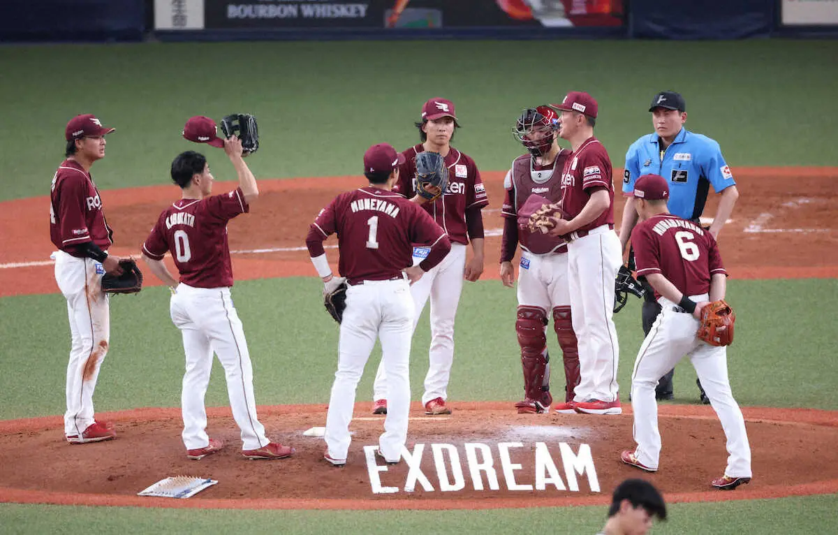 【画像・写真】楽天・早川が4回1/3で8失点…後頭部に「ボール直撃失策」の不運も