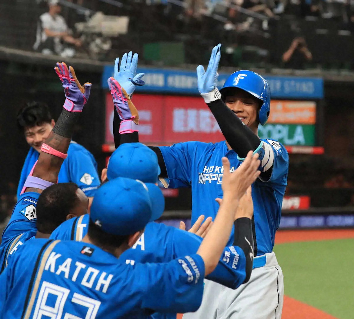 【画像・写真】日本ハム・万波中正　リーグトップに並ぶ先制14号ソロ！　西武・隅田の直球をバックスクリーンに運ぶ