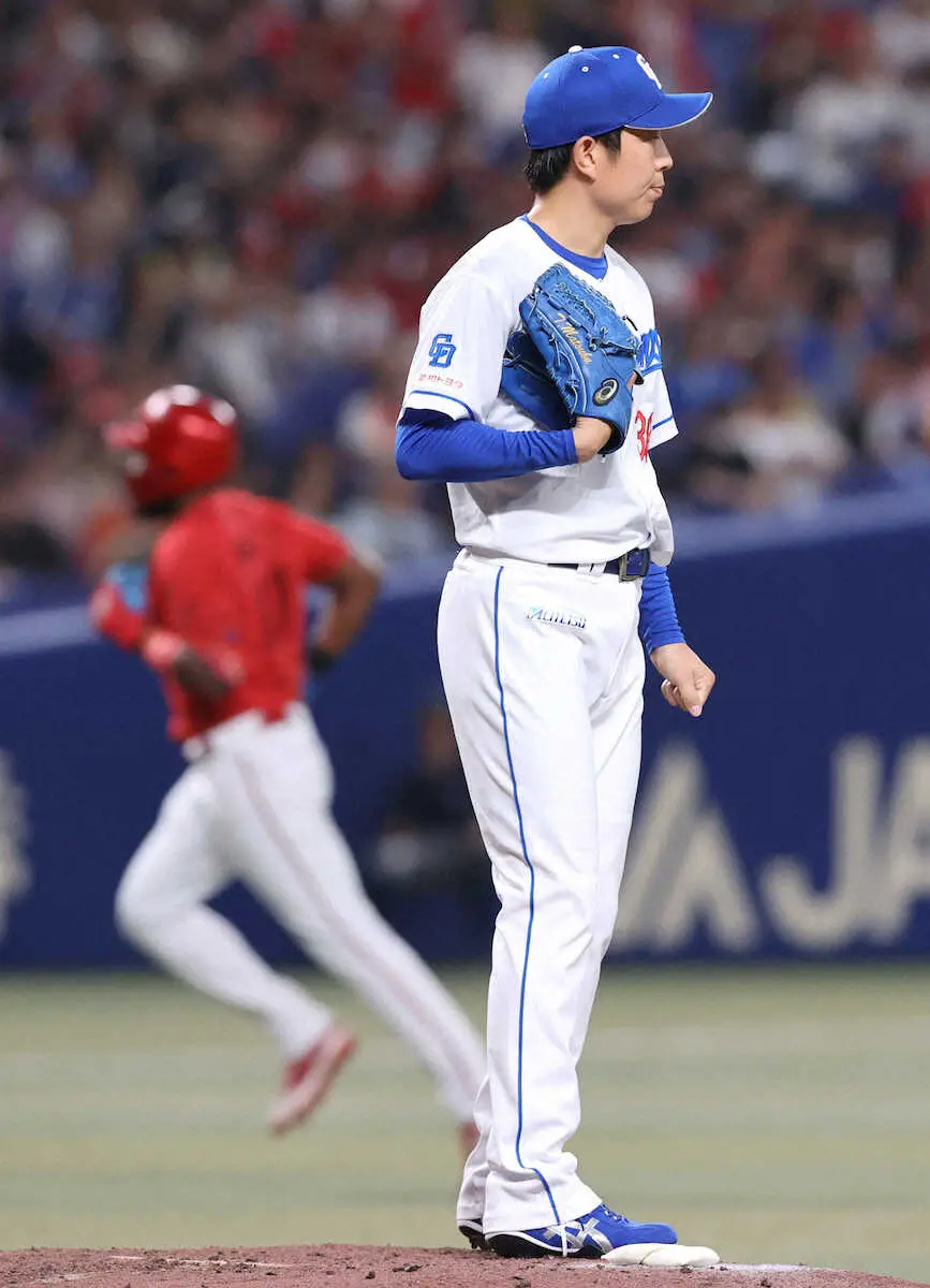 【画像・写真】中日・松葉が6回2失点で降板　自己最多タイ8勝目お預け　「ファビアン選手にうまく打たれた」